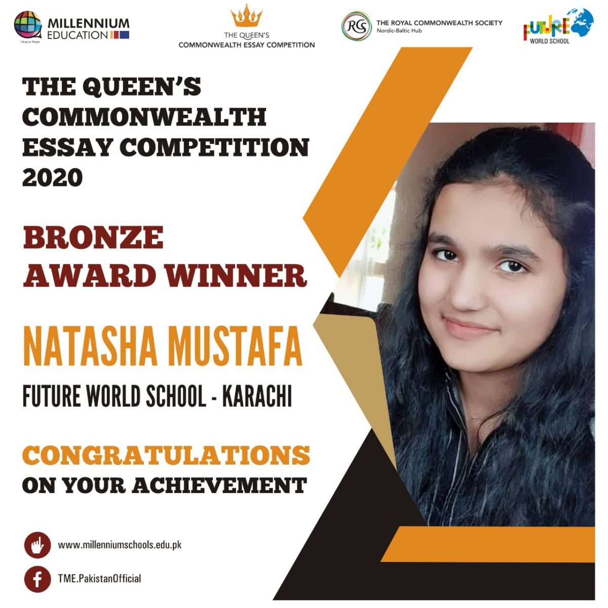 Natasha Mustafa | Bronze Award Winner | The Queen`s Commonwealth Essay Competition 2020