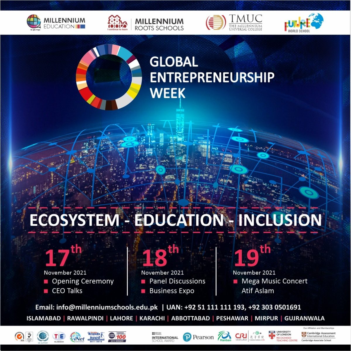 Millennial Global Entrepreneurship Week 2021 & Concert of Legend Atif Aslam